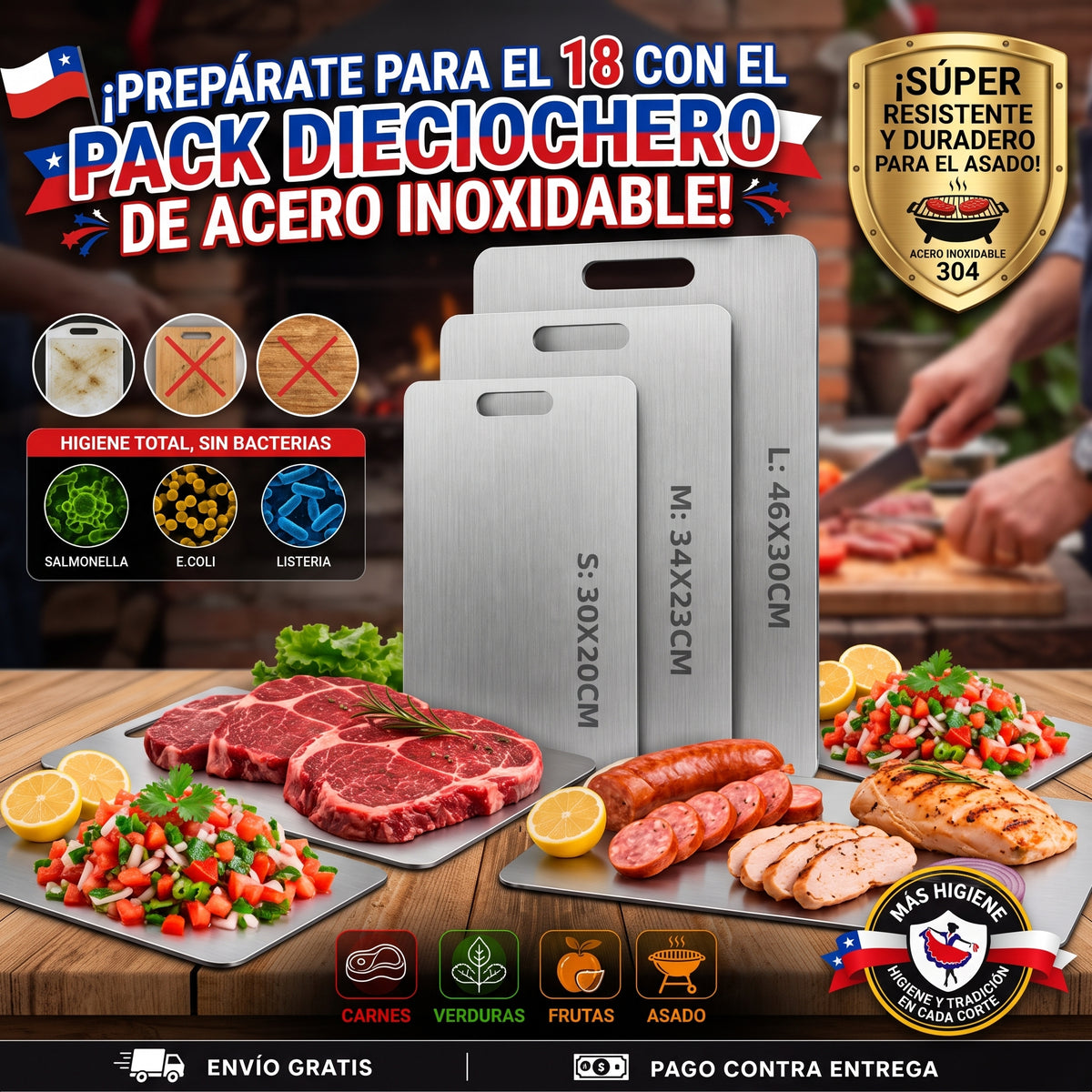 Pack Dieciocho — Las 3 Tablas que tu Asado Estaba Esperando