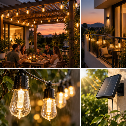 Luces Solares LED 10mt — El toque mágico para tus fiestas de fin de año