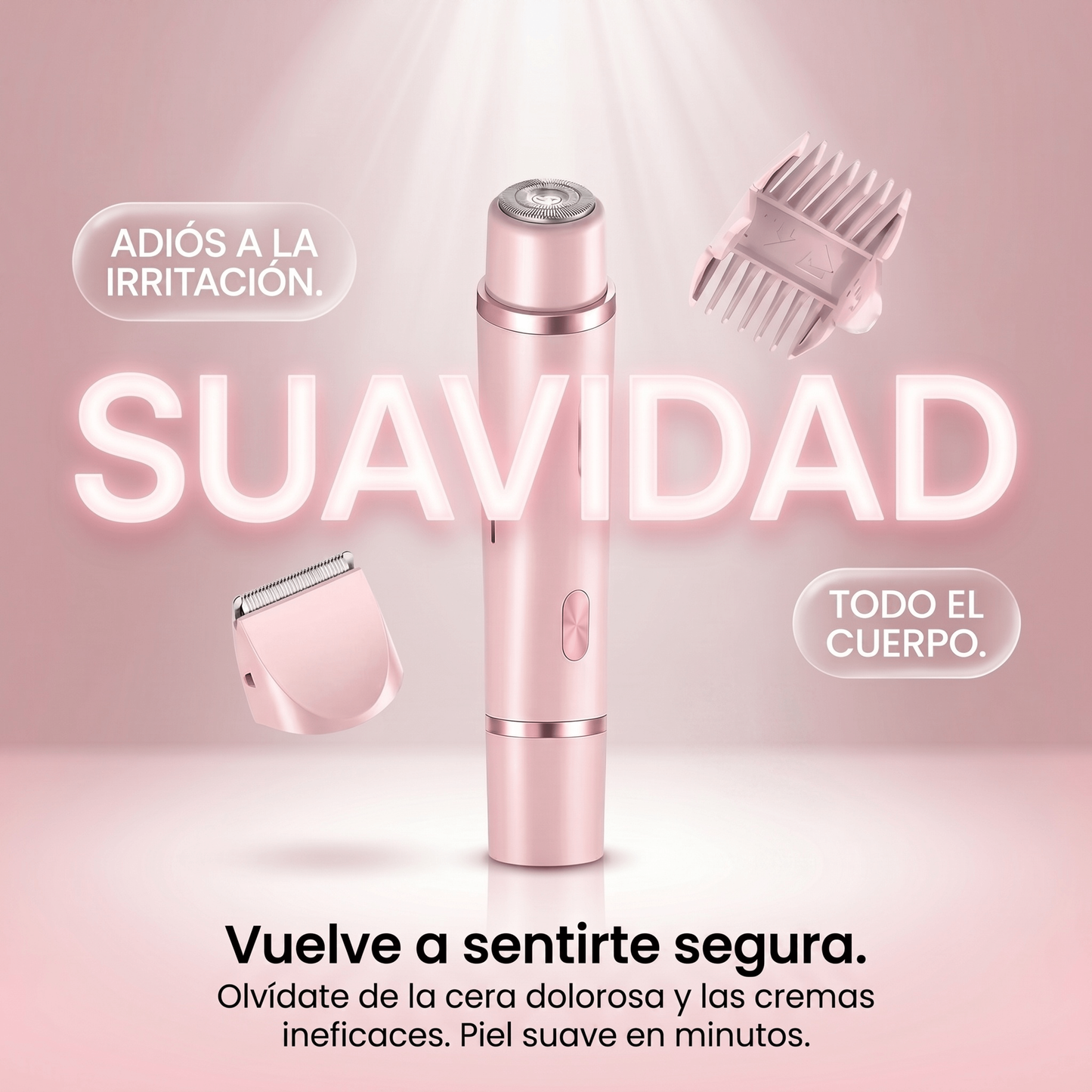 Rasuradora Doble Cabezal - 2 en 1, Suaviza sin irritar tu piel